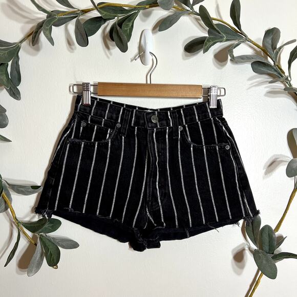 Reformation Jeans Striped Shorts - Picture 1 of 6